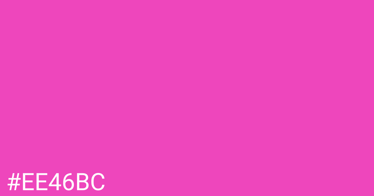 Hex color #ee46bc graphic