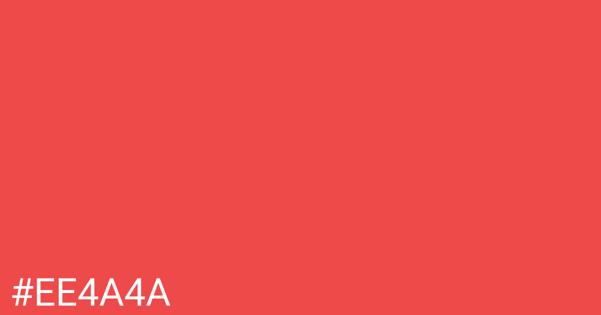 Hex color #ee4a4a graphic