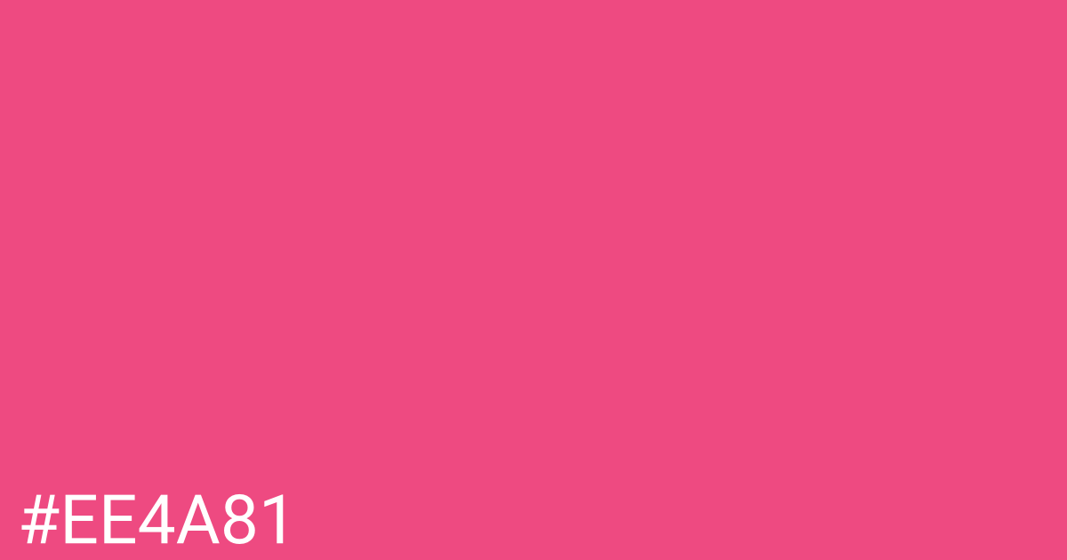 Hex color #ee4a81 graphic