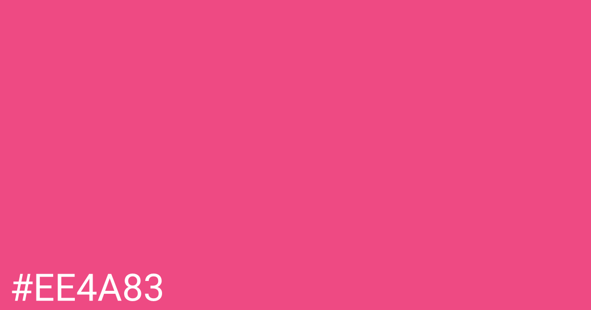 Hex color #ee4a83 graphic