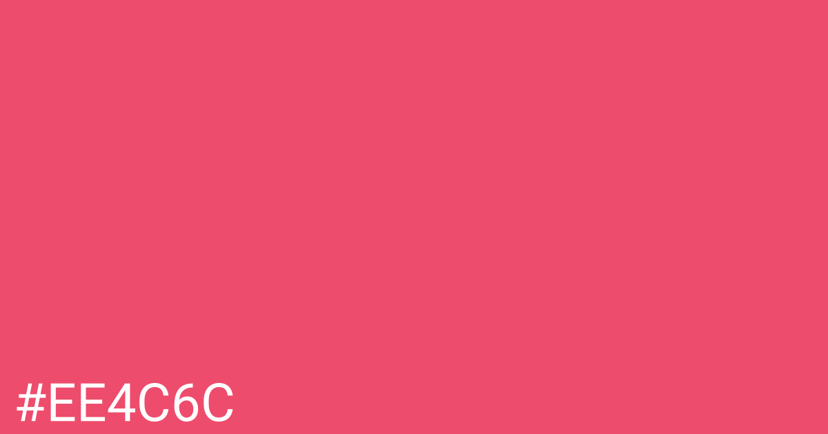 Hex color #ee4c6c graphic