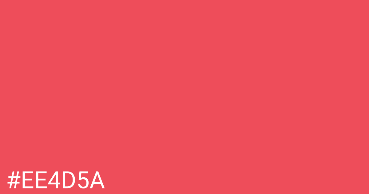 Hex color #ee4d5a graphic