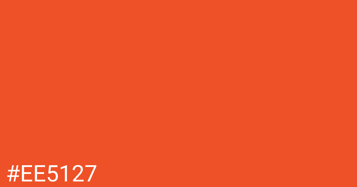 Hex color #ee5127 graphic