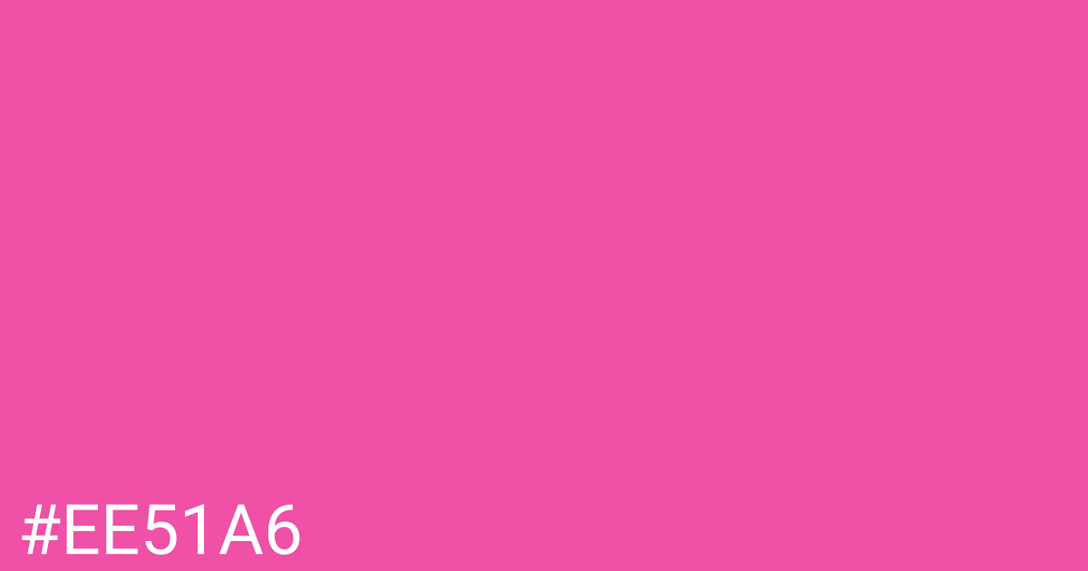 Hex color #ee51a6 graphic