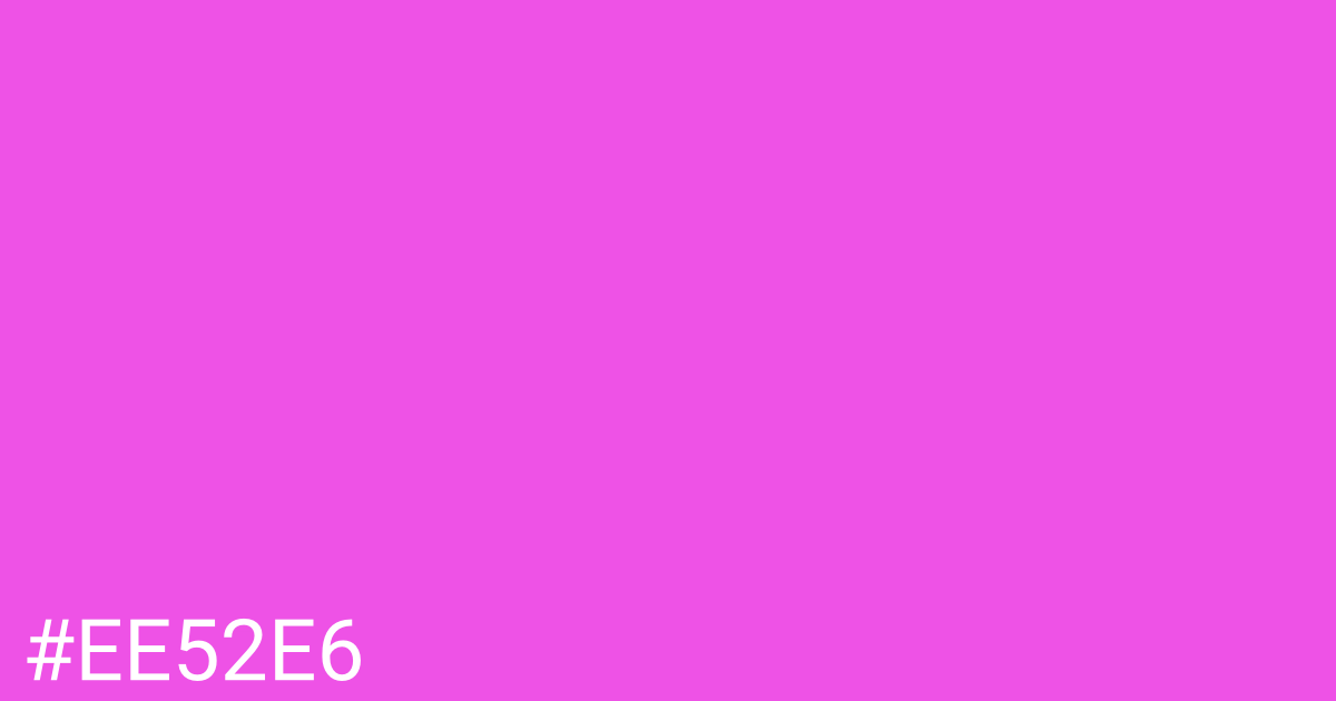 Hex color #ee52e6 graphic