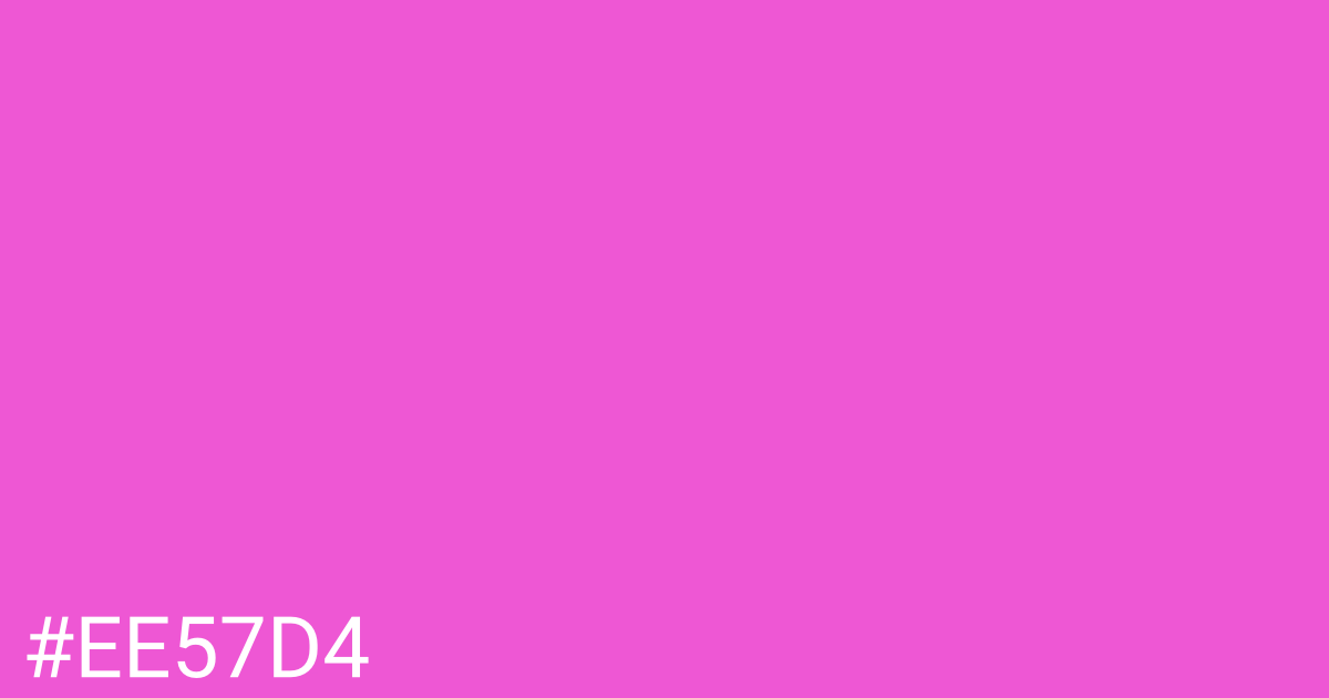Hex color #ee57d4 graphic
