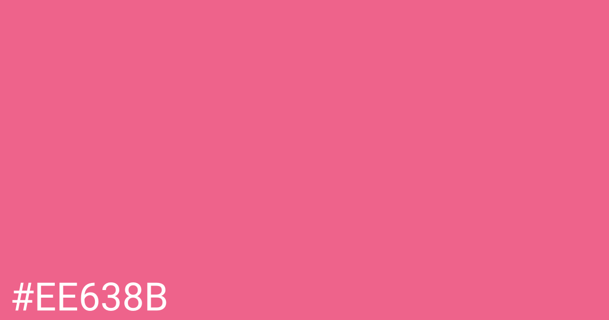 Hex color #ee638b graphic
