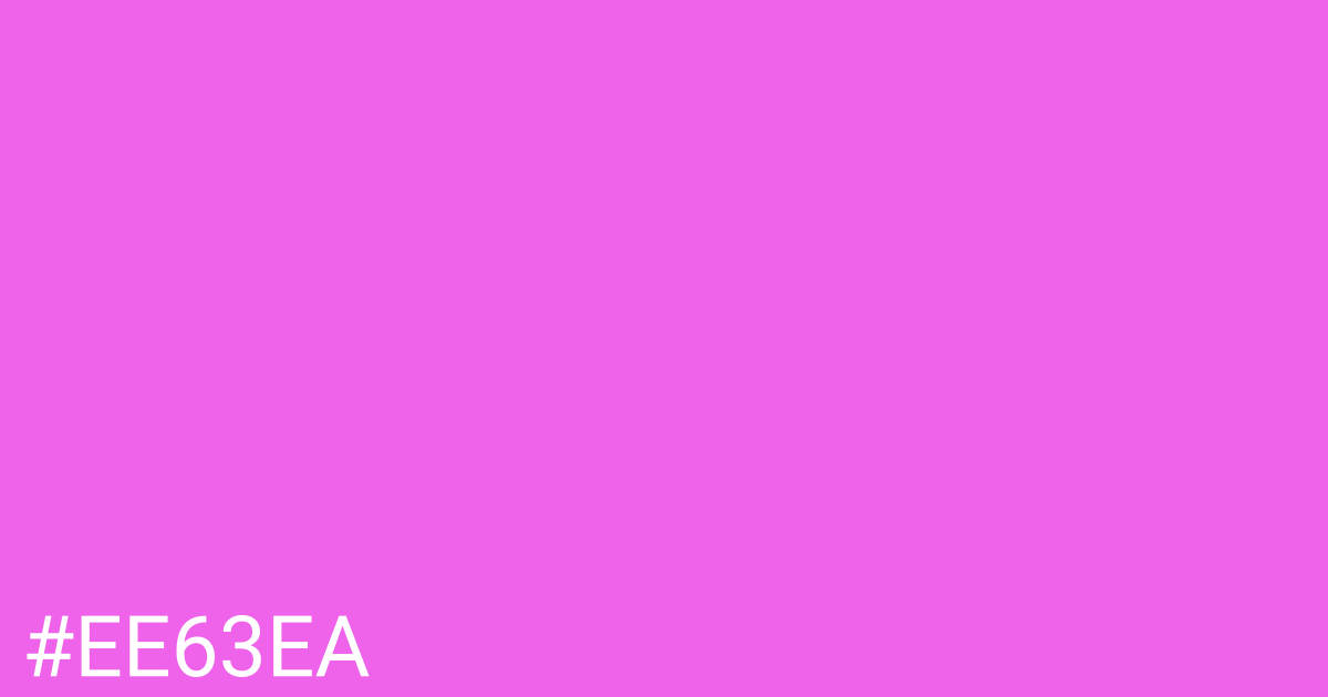 Hex color #ee63ea graphic