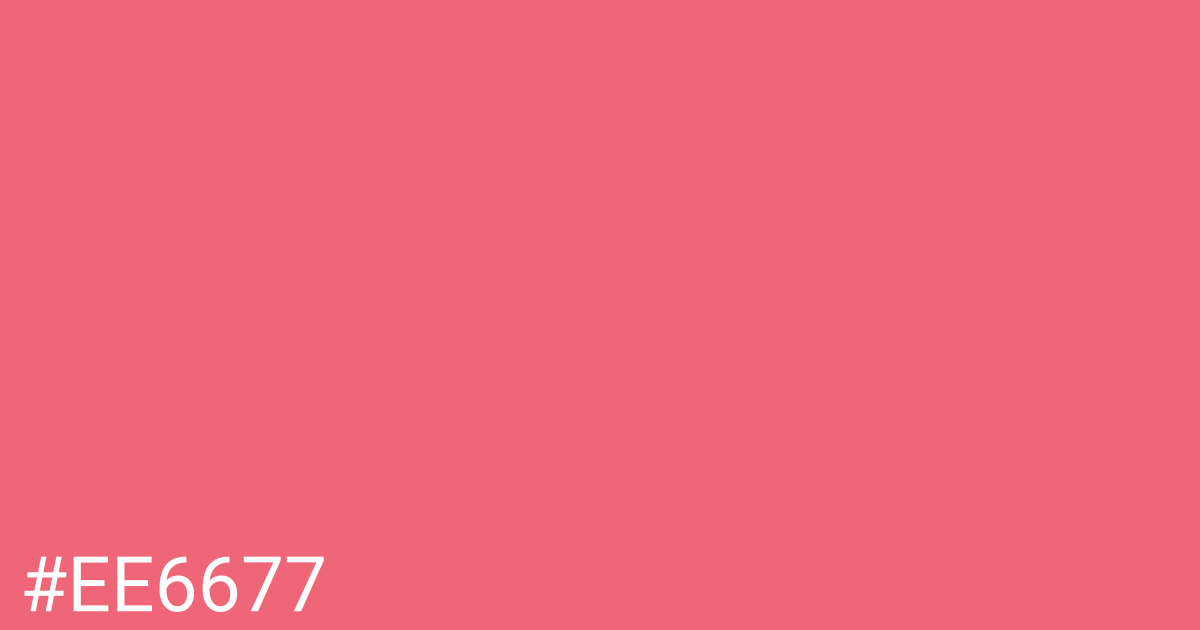 Hex color #ee6677 graphic