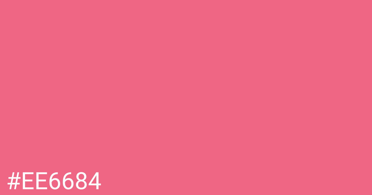Hex color #ee6684 graphic