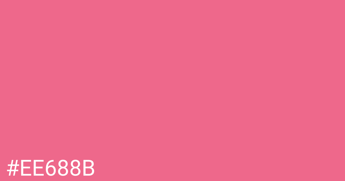 Hex color #ee688b graphic