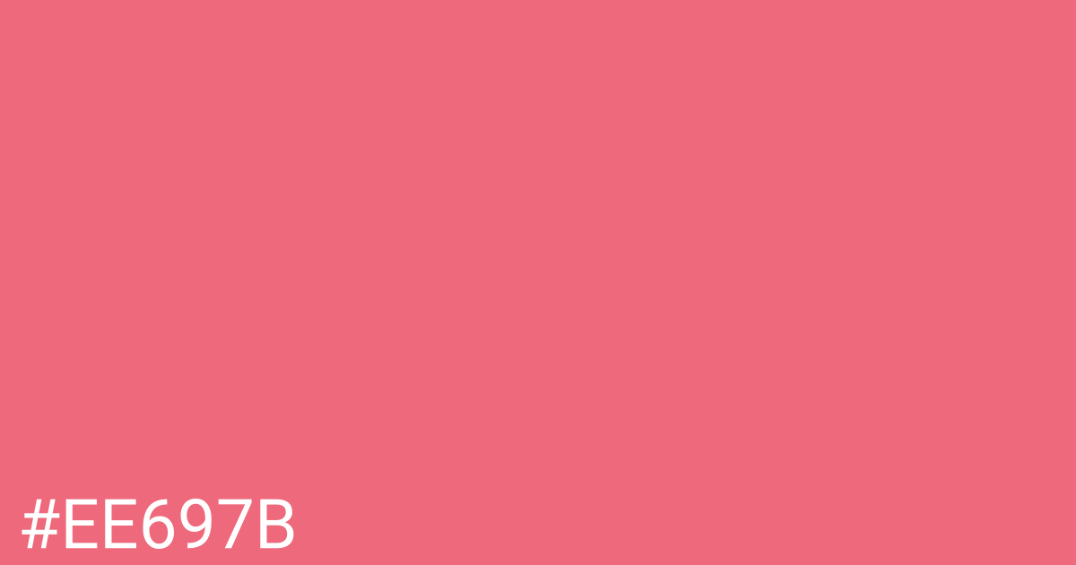 Hex color #ee697b graphic