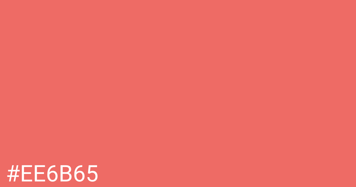 Hex color #ee6b65 graphic