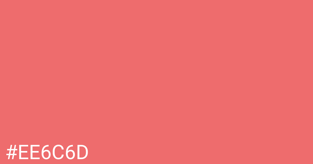 Hex color #ee6c6d graphic