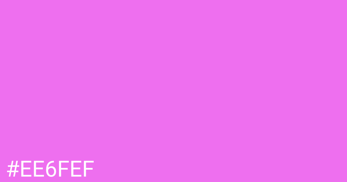 Hex color #ee6fef graphic