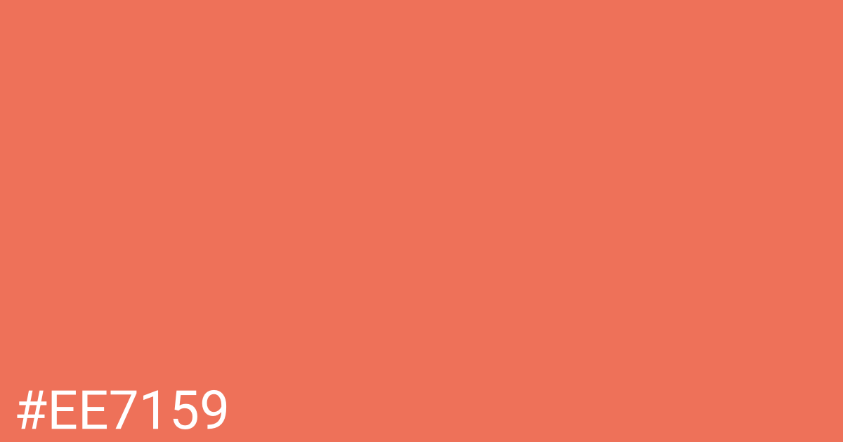 Hex color #ee7159 graphic