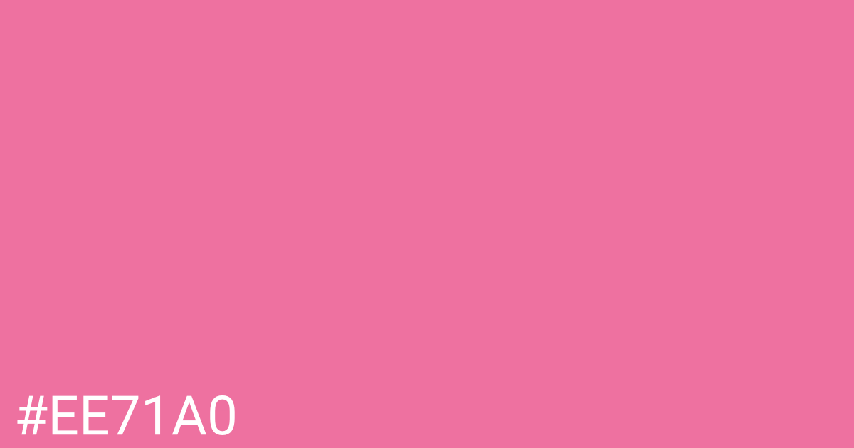 Hex color #ee71a0 graphic