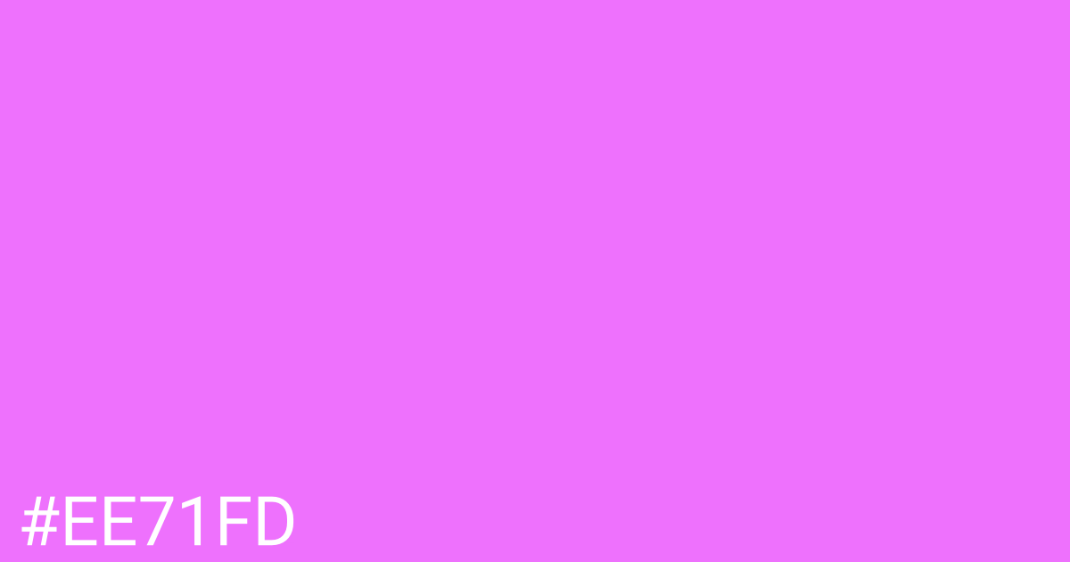 Hex color #ee71fd graphic