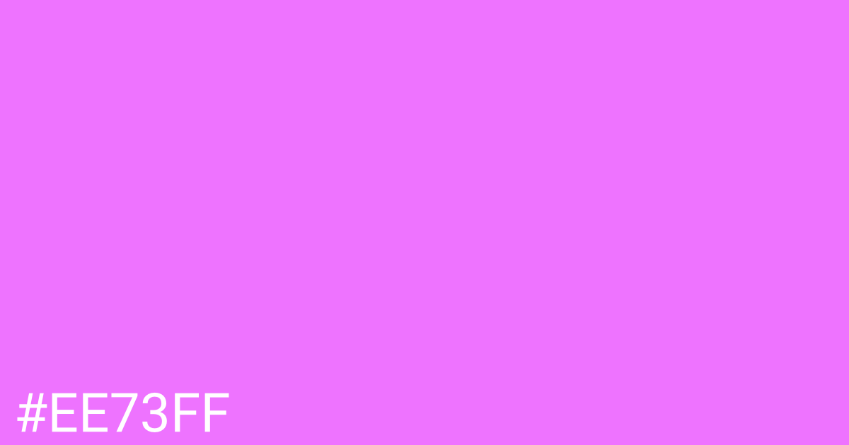 Hex color #ee73ff graphic