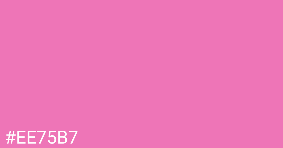 Hex color #ee75b7 graphic