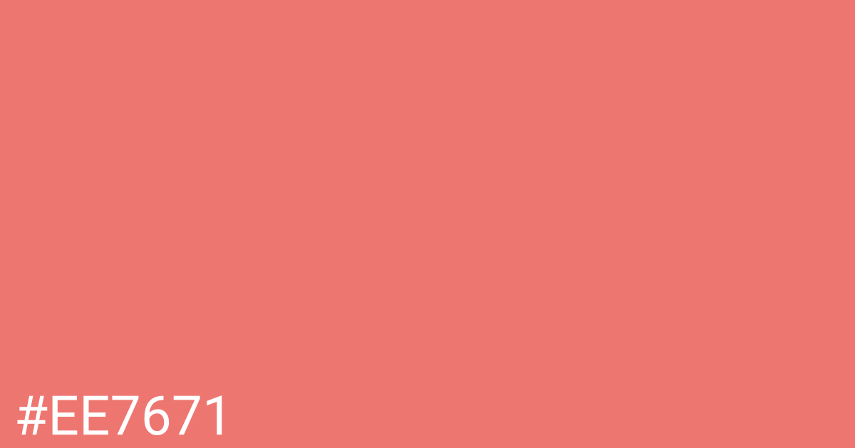 Hex color #ee7671 graphic