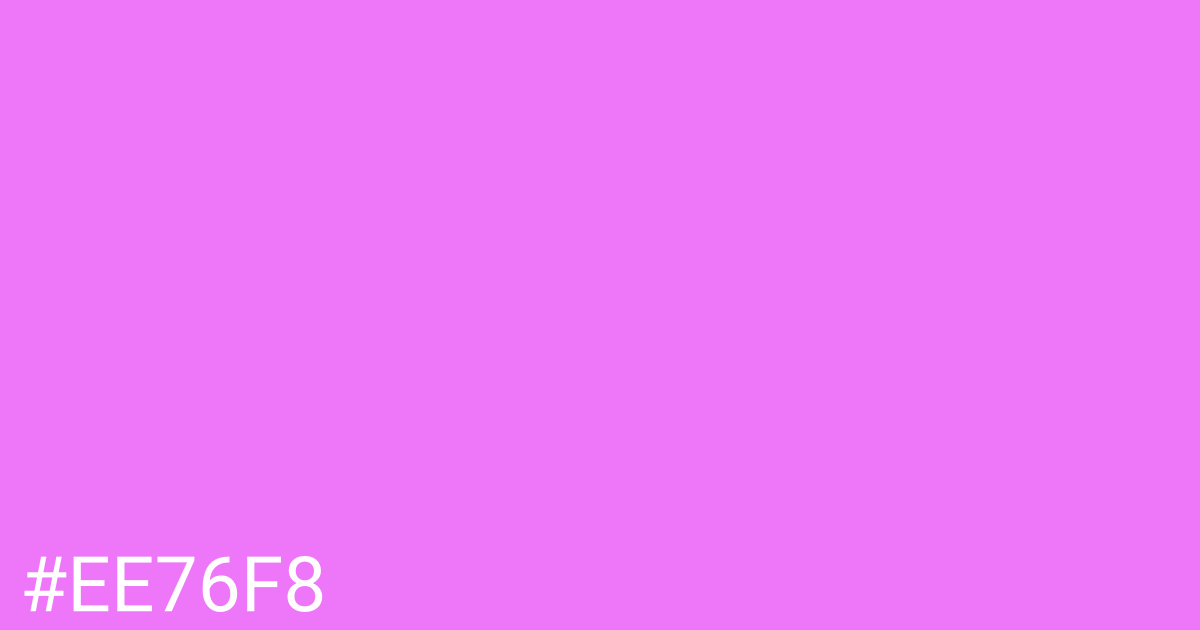 Hex color #ee76f8 graphic