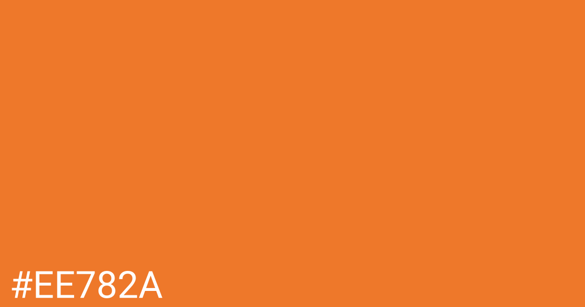Hex color #ee782a graphic