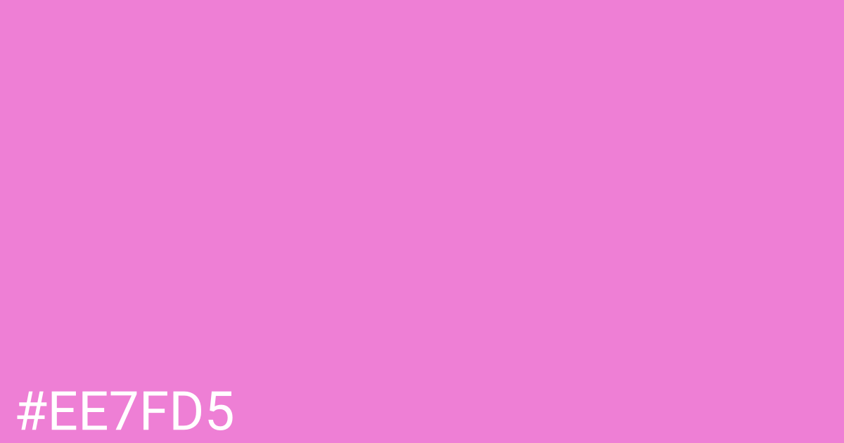 Hex color #ee7fd5 graphic