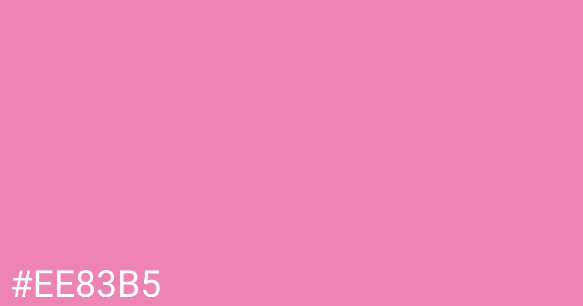 Hex color #ee83b5 graphic