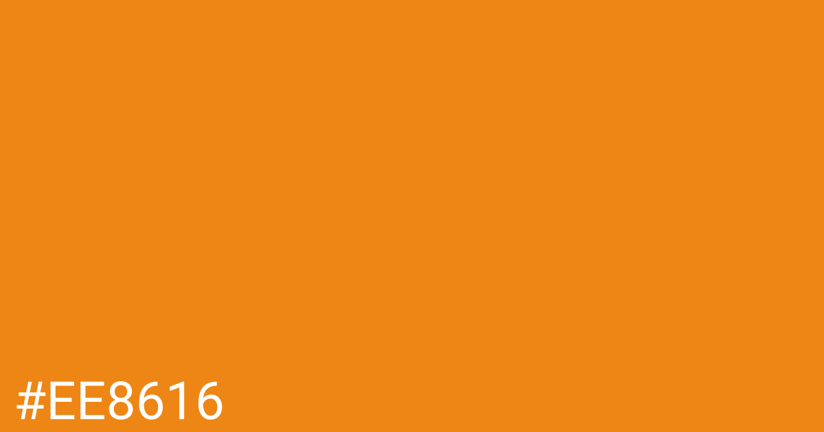 Hex color #ee8616 graphic