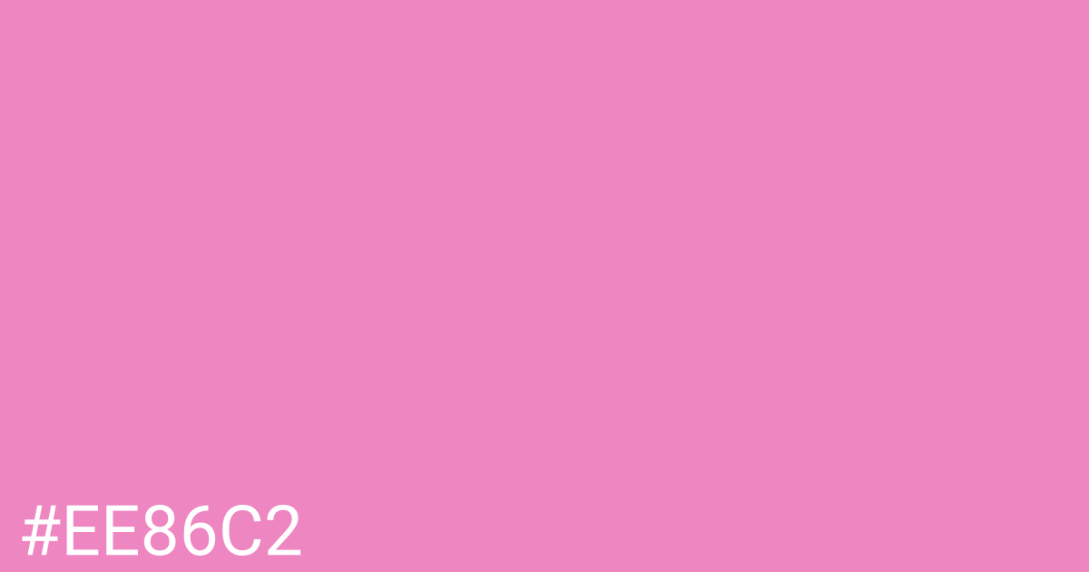 Hex color #ee86c2 graphic