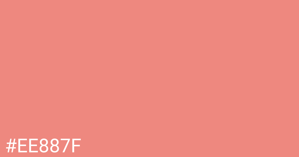 Hex color #ee887f graphic