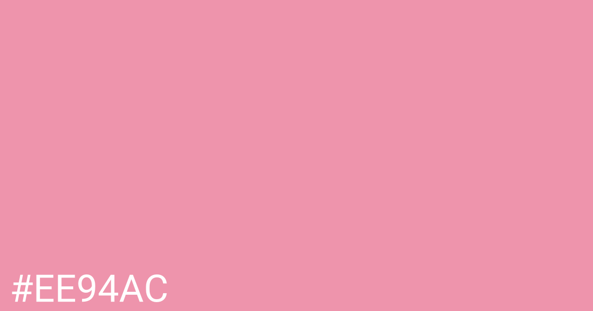 Hex color #ee94ac graphic
