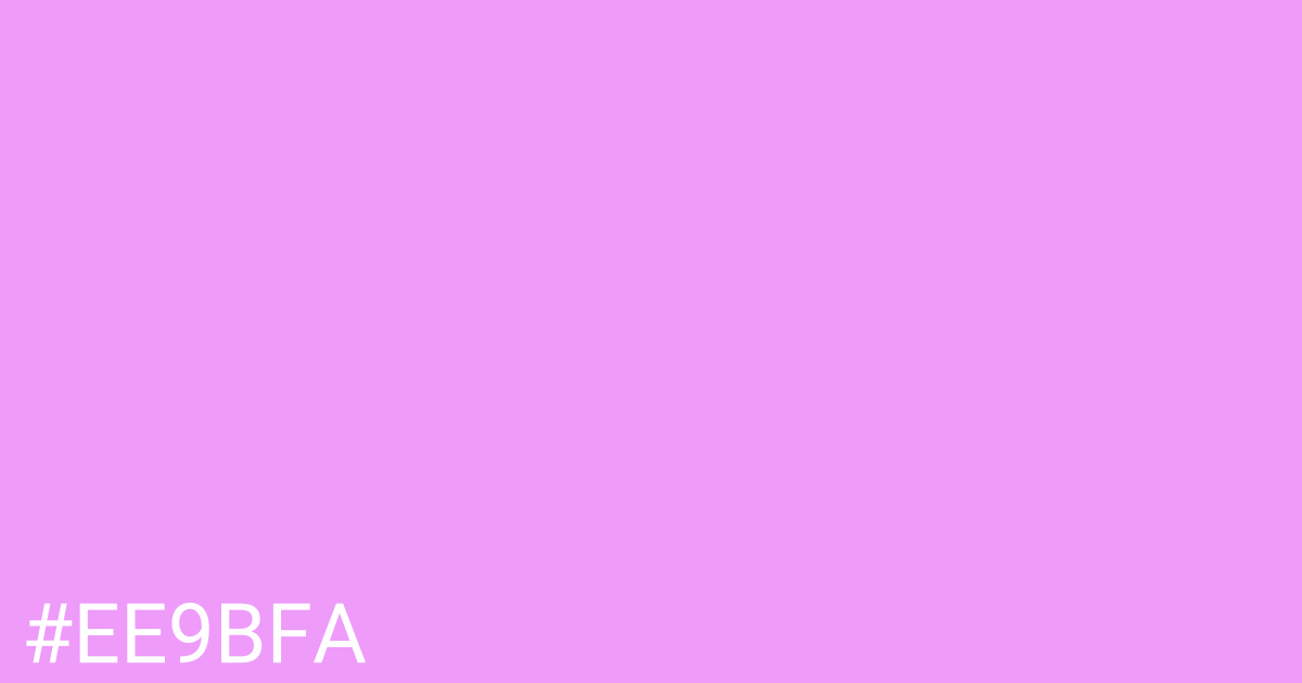 Hex color #ee9bfa graphic