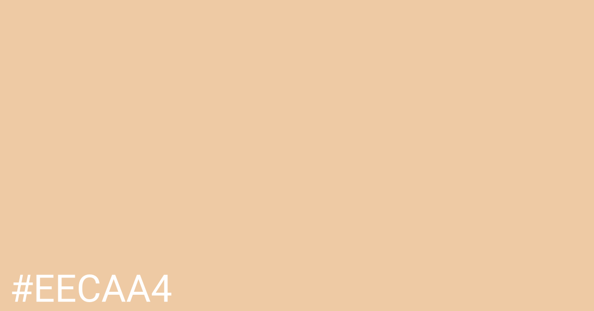Hex color #eecaa4 graphic