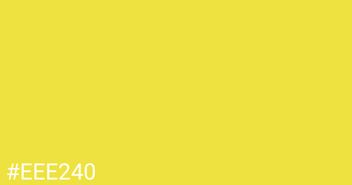 Hex color #eee240 graphic