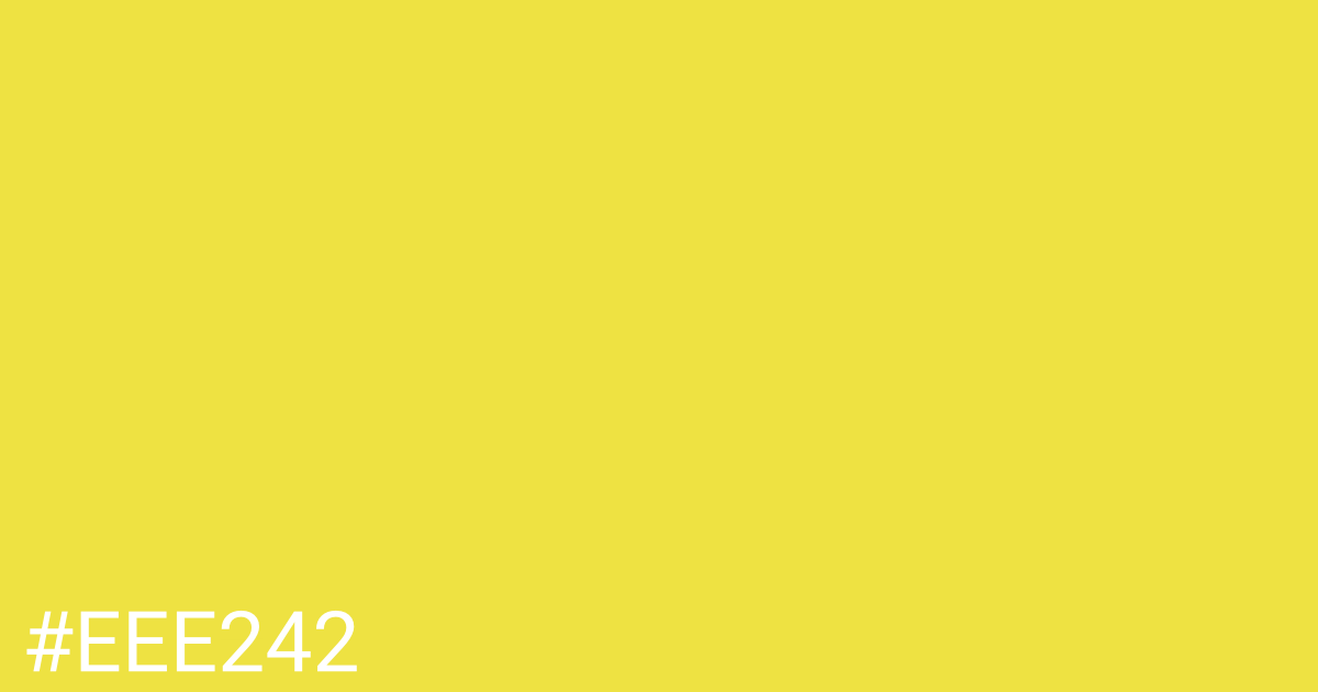Hex color #eee242 graphic
