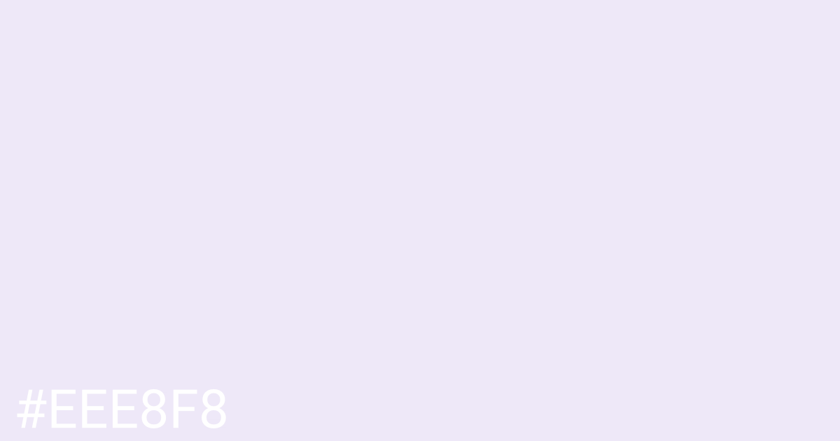 Hex color #eee8f8 graphic