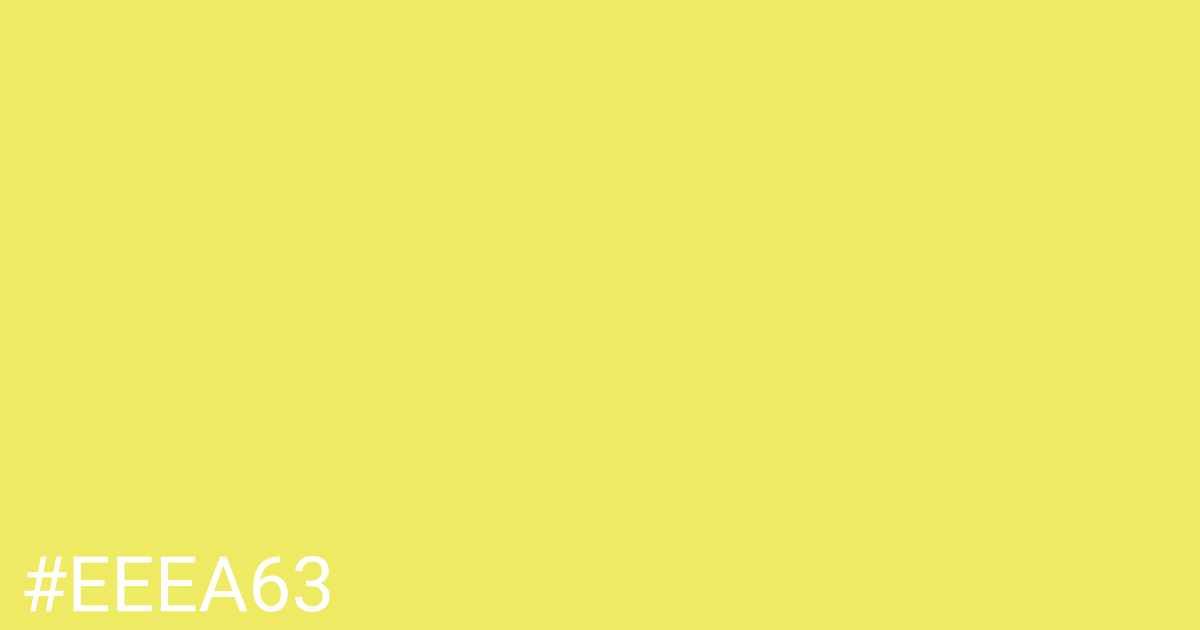 Hex color #eeea63 graphic