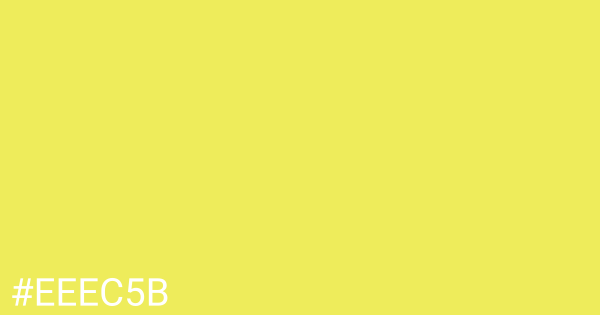 Hex color #eeec5b graphic