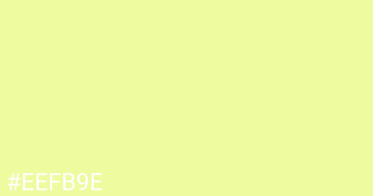Hex color #eefb9e graphic