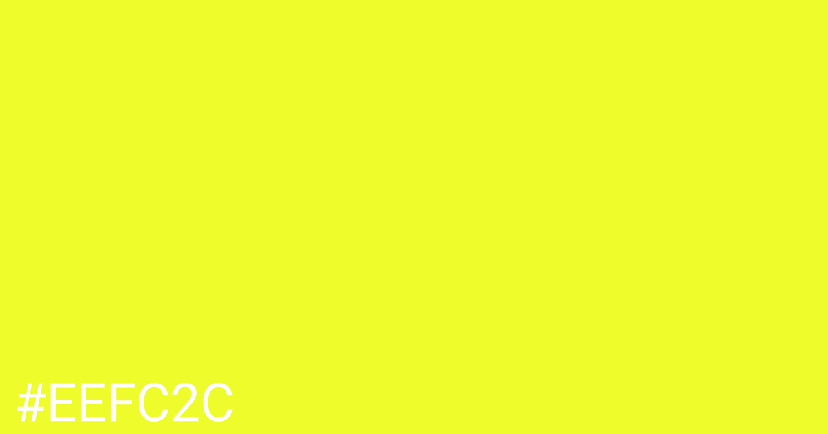 Hex color #eefc2c graphic