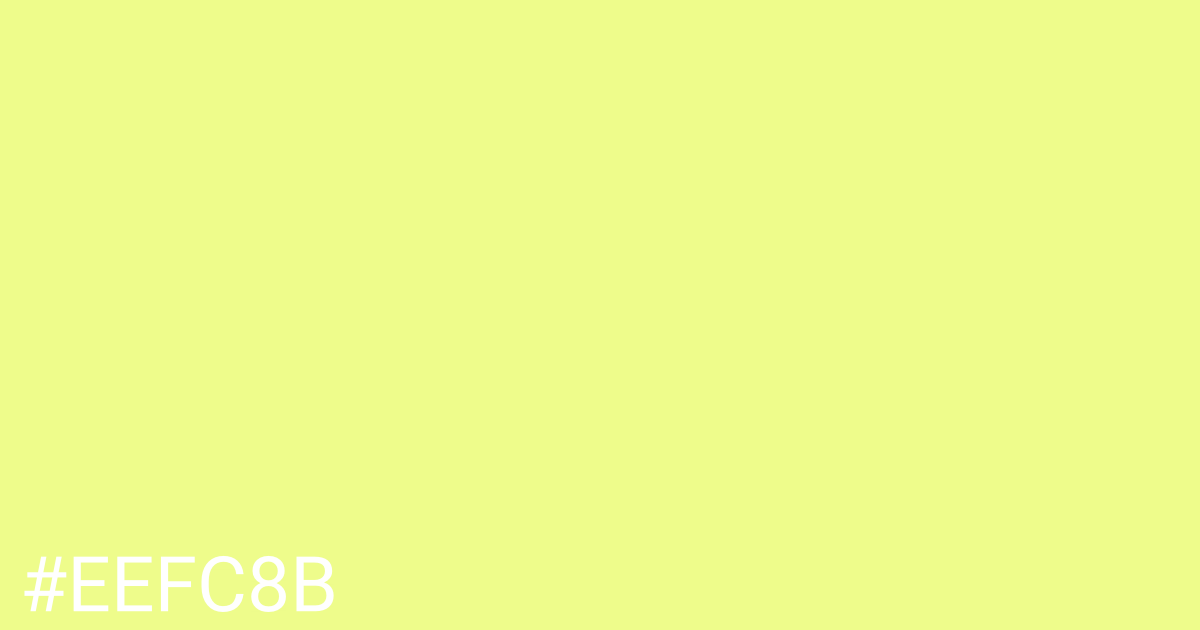 Hex color #eefc8b graphic