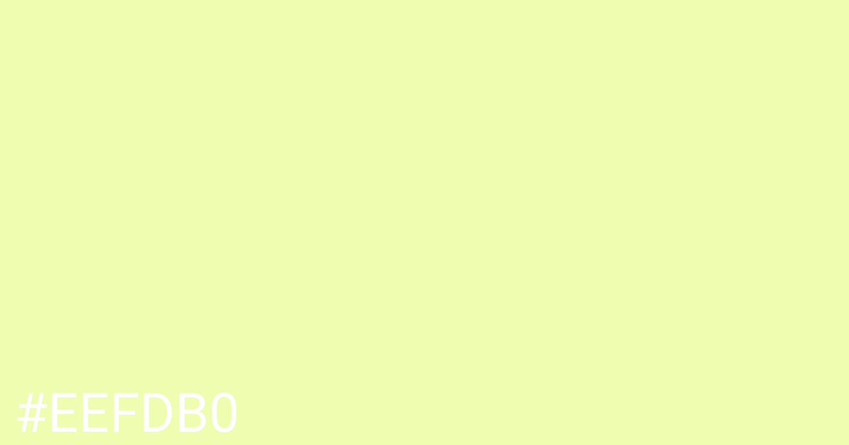 Hex color #eefdb0 graphic
