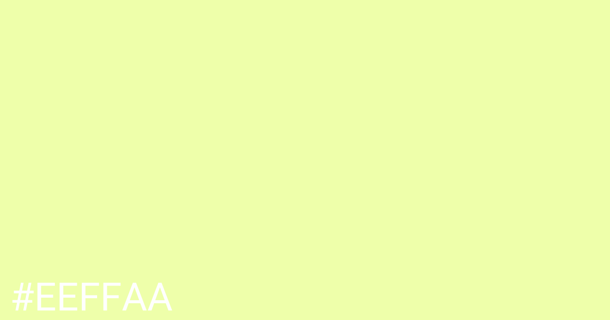 Hex color #eeffaa graphic