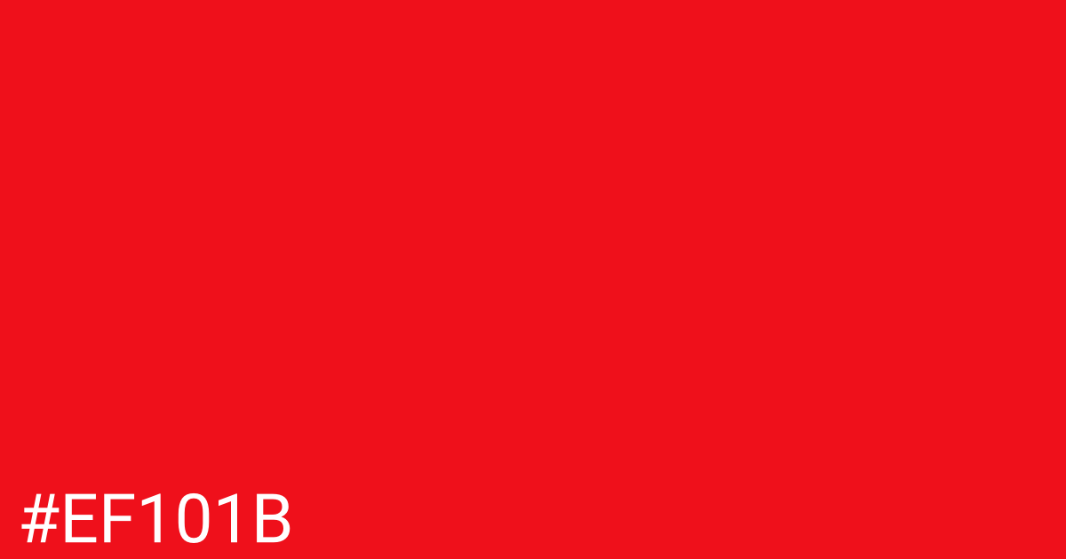 Hex color #ef101b graphic