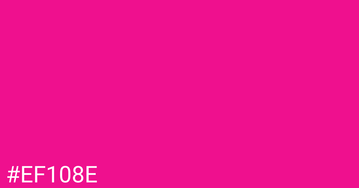 Hex color #ef108e graphic