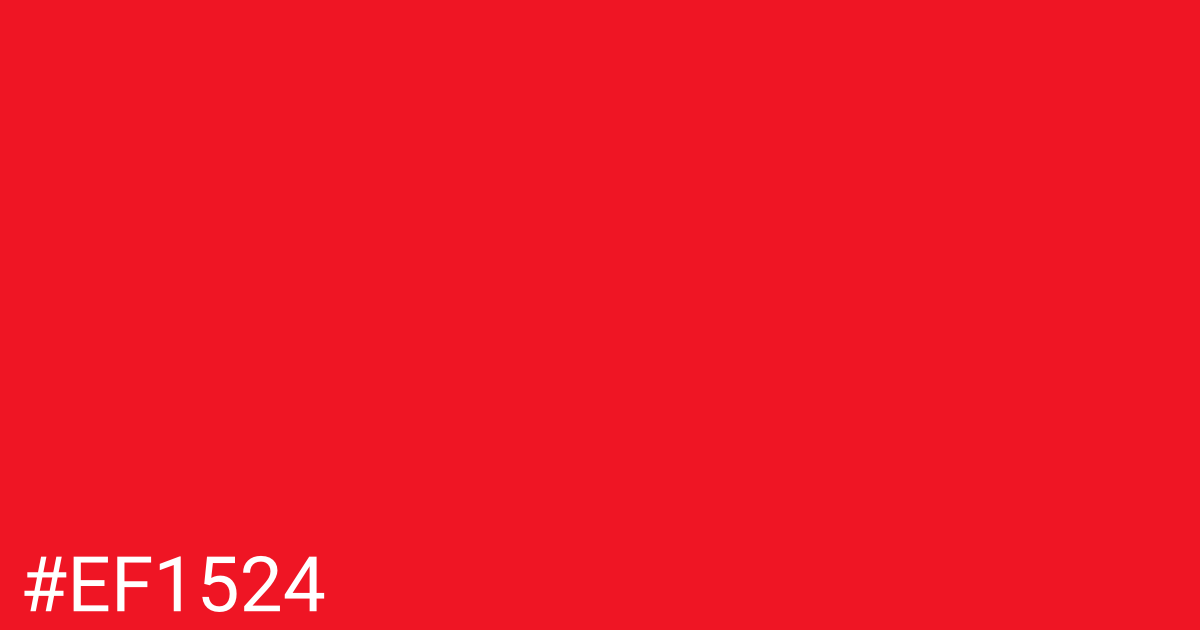 Hex color #ef1524 graphic