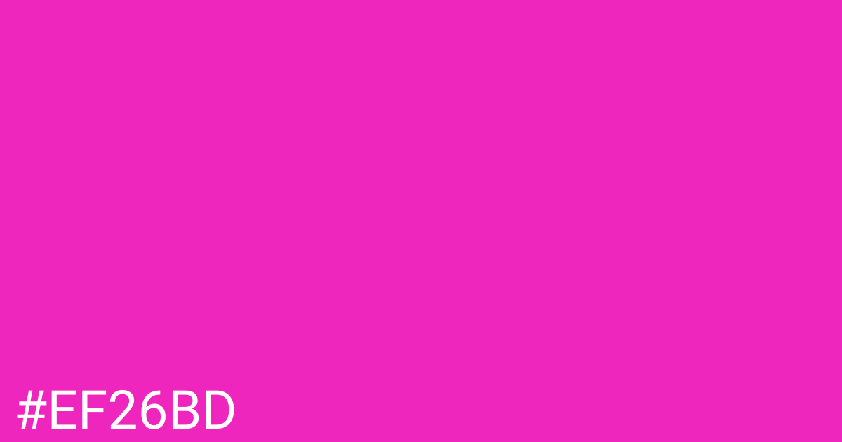 Hex color #ef26bd graphic