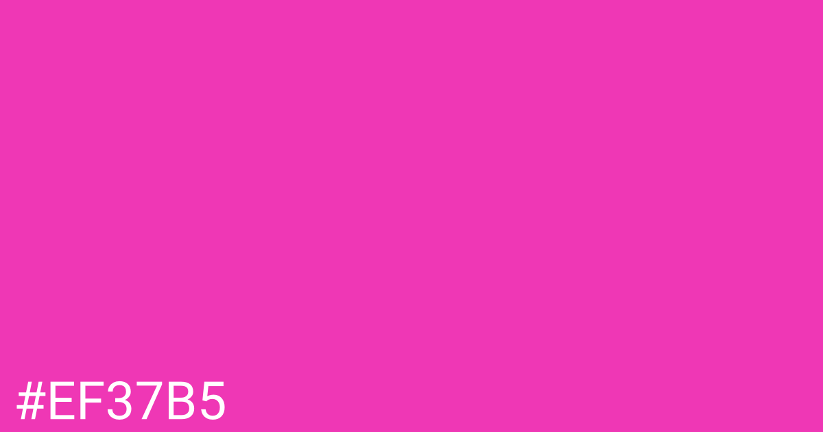 Hex color #ef37b5 graphic